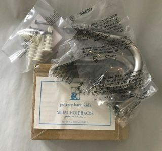 Pottery Barn Kids Metal Holdbacks For Curtains Brushed Nickel