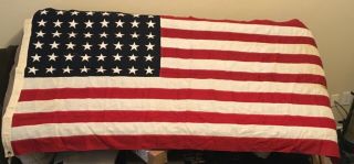 Vintage Valley Forge 48 Star U.  S.  Casket Flag Ww 2 Memorabilia