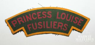 Ww2 Princess Louise Fusiliers Canvas Cloth Shoulder Flash (17510)