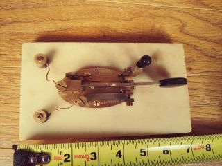 Antique Brass J.  H.  BUNNELL Co.  NY Telegraph Key Morse Code 3