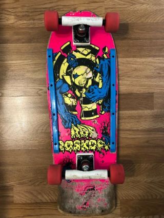 Vintage SANTA CRUZ Rob Roskopp TARGET lll Skateboard Complete OG 80’s Rare SC 3