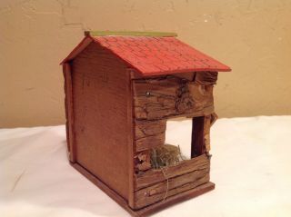 Vintage Wooden Toy Chicken Hen In Cage/Nest Made In Japan 4