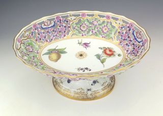 Antique Meissen - Helena Wolfsohn Porcelain - Pierced & Hand Painted Comport 2