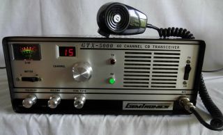 Gemtronics GTX - 5000 vintage tube CB radio 40 channel transceiver 27MHz 2