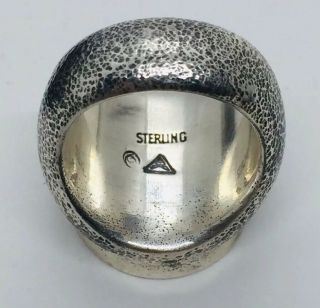 Barbara Klar Vintage Sterling Silver Target Ring Size 8.  5 2