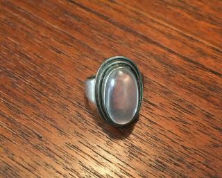 Vintage Georg Jensen Denmark Sterling Silver Moonstone Ring 47