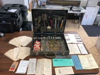 Vintage Ibm Technician Tool Case Punch Cards Tools