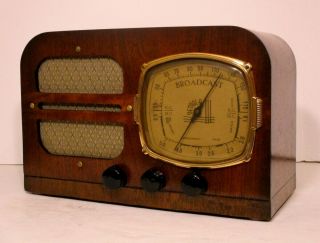 Old Antique Wood Detrola Vintage Tube Radio - Restored & 2