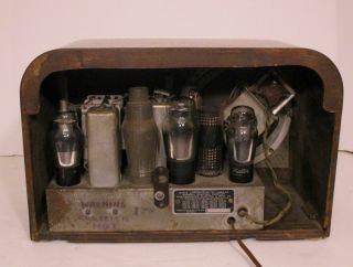 Old Antique Wood Detrola Vintage Tube Radio - Restored & 7