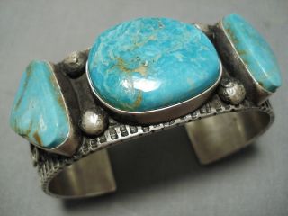 Vintage Navajo Royston Turquoise Sterling Silver Bracelet Cuff