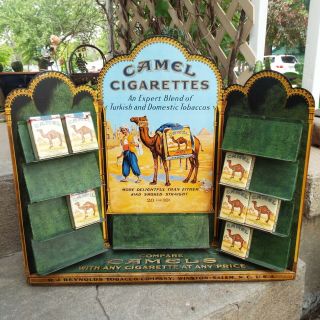 Vintage R.  J.  Reynolds Tobacco Company.  Camel Cigarettes Metal Store Display
