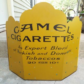 Vintage R.  J.  REYNOLDS Tobacco Company.  CAMEL CIGARETTES Metal Store Display 3