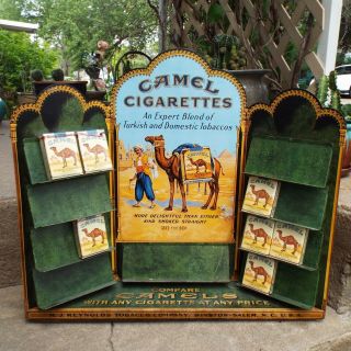 Vintage R.  J.  REYNOLDS Tobacco Company.  CAMEL CIGARETTES Metal Store Display 4