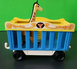 Vintage Fisher Price Little People 1973 Circus Train 991 Elephant Giraffe Lion 7