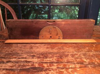 Antique.  Inclinometer Level Brass And Wood Antique.  1873.