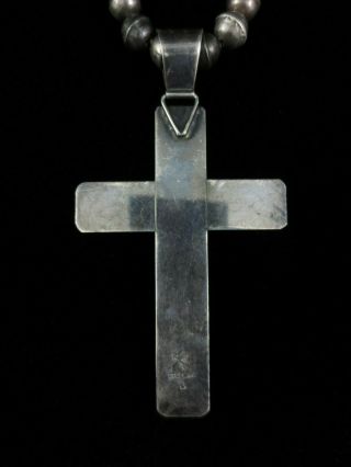 Vintage Navajo Cross Necklace - Sterling Silver and Turquoise 5