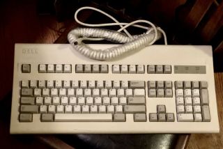 Vintage Dell Old Logo Keyboard AT - 101 GYI3PVAT101 CLICKY Old School BEAST 7