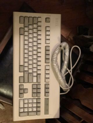 Vintage Dell Old Logo Keyboard AT - 101 GYI3PVAT101 CLICKY Old School BEAST 8