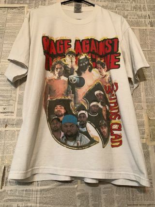 Vtg 90s Rage Against The Machine Wu Tang Clan Tour Hardcore Hip Hop T - Shirt