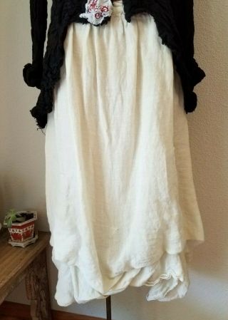 MAGNOLIA PEARL Black Linen Nanny McPhee Jacket & Sample Skirt Lagenlook Boho 2pc 5