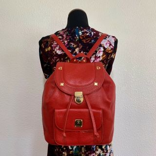 Mcm Vintage Red Backpack Authentic
