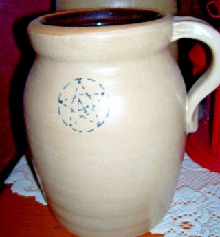 Country Stoneware Cream With Blue Star Design