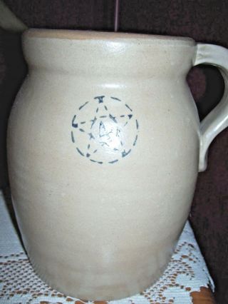 Country Stoneware Cream with Blue Star Design 2