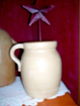 Country Stoneware Cream with Blue Star Design 3
