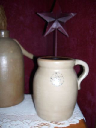 Country Stoneware Cream with Blue Star Design 4