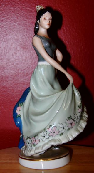 Gorgeous Vintage Royal Dux 10 " Spanish Dancer Figurine Czechoslovakia Ca.  1960 Ex