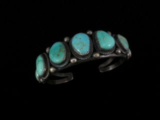 Vintage Navajo Bracelet - Sterling Silver And Turquoise