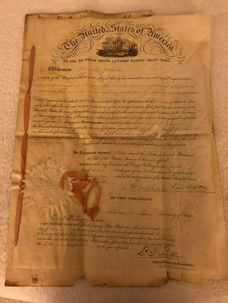 Antique Patent Letters For Ventilation Of Ships,  Hospitals,  Etc.  1834