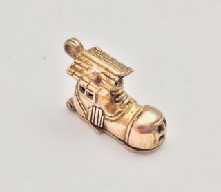 Vtg 14k Gold 585 Rare Old Woman In A Shoe Moveable 3d Charm Not Scrap 4.  5g