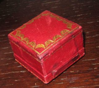 Antique Vintage Tooled Leather Box by CARTIER - For a Ring 2