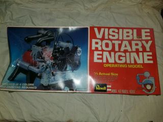 Vtg 1980 Revell Visible Rotary Engine Operating Motorized Model Kit