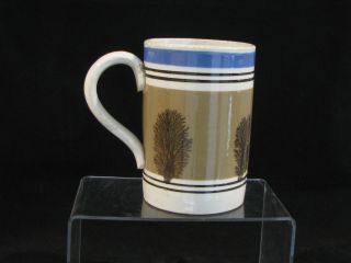 Antique Mocha Ware Pint Mug - Seaweed