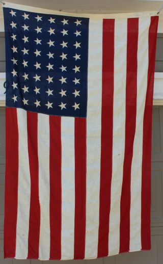 Wwii Era 48 Star American Flag Banner Star Stripes Stan Test Bunting 4 X 6 Ft