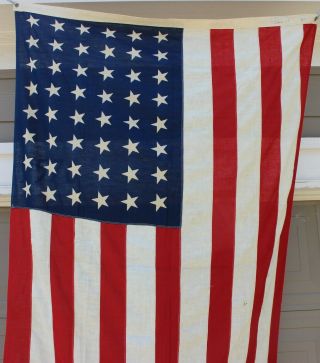 WWII ERA 48 STAR AMERICAN FLAG BANNER STAR STRIPES STAN TEST BUNTING 4 X 6 FT 2