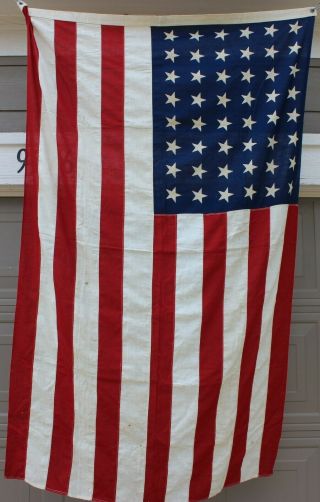 WWII ERA 48 STAR AMERICAN FLAG BANNER STAR STRIPES STAN TEST BUNTING 4 X 6 FT 4