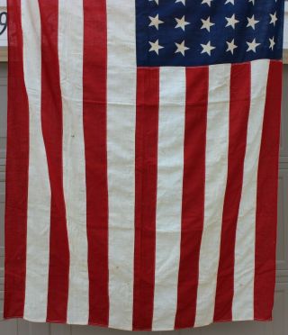 WWII ERA 48 STAR AMERICAN FLAG BANNER STAR STRIPES STAN TEST BUNTING 4 X 6 FT 6