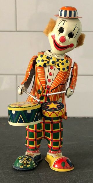 Vintage Fossil Wind Up Clown Made In Japan By Tk Toys Limited Run 5000