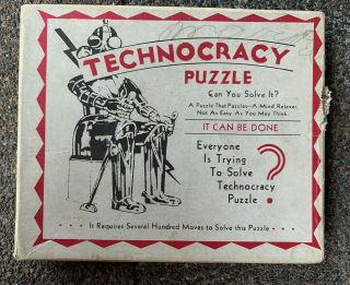 Vintage Technocracy Puzzle Game Complete With Box