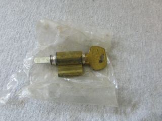 Vtg Sargent Brass Cylinder Lock W/ Key Nos