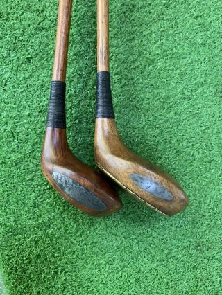 Fantastic Set of Antique hickory wood shaft Golf Clubs and Vintage Stovepipe Bag 10