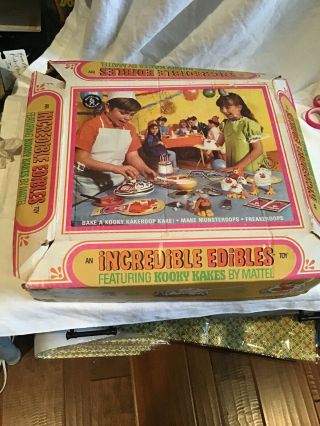Vintage Mattel Incredible Edibles Kids Cook Set W/ Heat Pan 4575 Usa