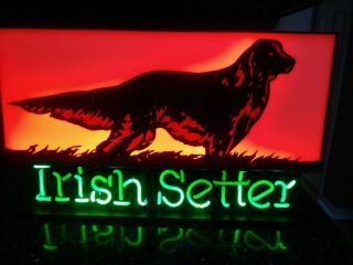 Vintage Neon Irish Setter Store Window Sign - -