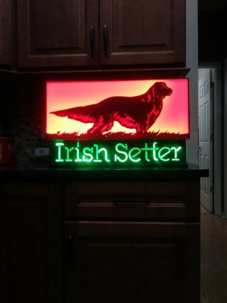 Vintage neon Irish Setter store window sign - - 3
