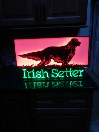 Vintage neon Irish Setter store window sign - - 5
