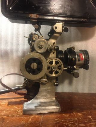 Antique POWERS 6B 35mm Movie Projector Steampunk Hand Crank turns & pulls film 5