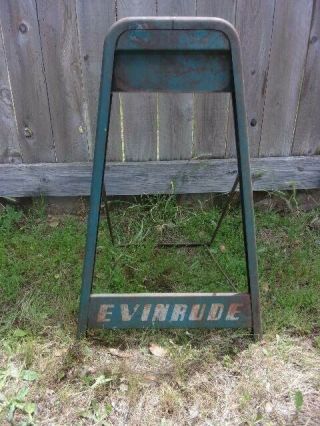 Vintage 1940s Early 1950s Evinrude 2 Piece Motor Stand Ready To Restore Very Htf